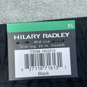 Hilary Radley Women's XL Slim Leg Pants Black a2103